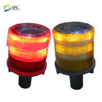 Luz de Advertencia Intermitente LED para Conos de Tráfico, Montada en Mano, con Energía Solar, para Carreteras, Autopistas y Caminos de Acceso