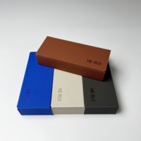 Étui rigide en PU noir et bleu pour lunettes, en feutre, pour lunettes de vue, étui simple pour lunettes
