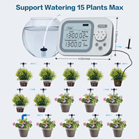 Kit d'arrosage intelligent avancé en plastique avec capteur d'humidité, système d'irrigation goutte à goutte solaire, prend en charge 15 plantes en pot pour la maison