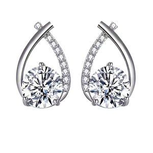 Classic Jiuzuan 925 Sterling Silver <b>Fine</b> Jewelry Pendant <b>Earrings</b> with Moissanite Design Gold Plated Unisex Gift - Product Image 1