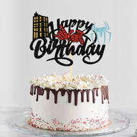 Décoration de gâteau araignée, décoration de gâteau d'anniversaire, décoration de gâteau pour fête d'anniversaire de garçons et de filles
