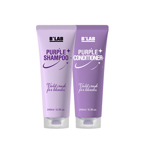 Champú Morado <span class=keywords><strong>de</strong></span> Marca Privada para el Cuidado del Cabello, Tónico Anti-Amarillo que Elimina los Tonos Amarillos para Cabello Gris, Decolorado, Blanco y Rubio - Product Image 4