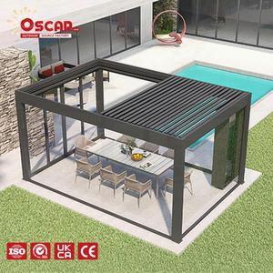 Toldo de Patio para Exteriores, Techo de Dos Niveles con Cortinas de Malla, Color Blanco Crema, para Jardín, Césped, Ocio al Aire Libre, Pérgola Retráctil - Product Image 1