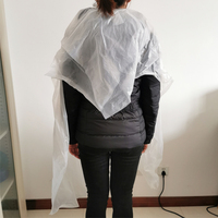 Coupe de cheveux jetable coiffure barbier Cape PE tablier pour beauté polyester ménage cheveux articles de nettoyage barbier tablier hôtel