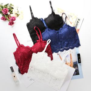 Dames Kant Bralette Bloemen Een Stuk Bandeau Bra Bralette Crop Borst Wrap Verstelbare Bandjes Sexy Bralette Met Ingebouwde Gewatteerde - Product Image 5