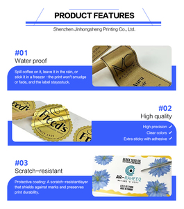 Tùy chỉnh mỹ phẩm sản phẩm Logo chai giấy tráng nhãn tag Vinyl Sticker dính in ấn nhãn không thấm nước - Product Image 5
