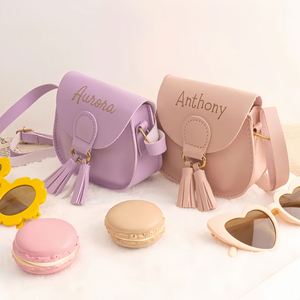 Monedero de Cuero para Niñas, Bolso Cruzado con Borla para Niñas y Mujeres, Monedero Personalizado para Niñas, Regalo de Cumpleaños - Product Image 1