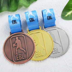 Nouvelles médailles sportives 2026 en alliage de zinc, figurines d'athlètes en relief 3D, plaquées or, <span class=keywords><strong>argent</strong></span> et bronze, pour la compétition de basketball - Product Image 3