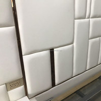 Modernes Luxus Hot Sale Komfortables Schlafzimmer-Möbelset mit Metallbeinen, Grau-Massivholzrahmen und Leder-Stauraumbetten