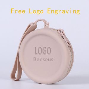 Free Custom Logo Engraving Silicone Coin Purse, Portable Zipper Key <b>Pouch</b> for Earphones Lipsticks, Ready Stock - Product Image 3