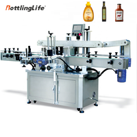 Machine d'étiquetage de bouteilles carrées de 500g pour miel et mayonnaise, facile à utiliser, pour bouteilles à presser et bouteilles à double face