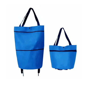 <span class=keywords><strong>Sac</strong></span> <span class=keywords><strong>à</strong></span> provisions <span class=keywords><strong>de</strong></span> supermarché <span class=keywords><strong>pliable</strong></span> portable avec logo personnalisé tissu Oxford avec roues Sacs <span class=keywords><strong>à</strong></span> provisions - Product Image 4