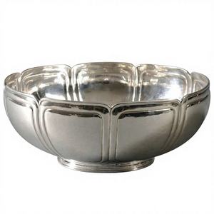 Bol à salade en acier inoxydable fait à la main, vaisselle en métal, cuisine professionnelle, compatible lave-vaisselle, écologique, durable, en vrac - Product Image 1