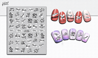 2026 Nieuwe 3D Valentijn Engelse Woorden Zelfklevende Waterdichte Plastic Nagelkunst Stickers Artistieke Lettertypen Manicure
