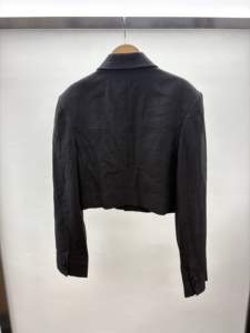 ملابس عمل نسائية كلاسيكية مناسبة للكتان مستدامة طويلة الأكمام بياقة صلبة ملابس عمل ملائمة للارتداء بالجملة على الإنترنت - Product Image 6