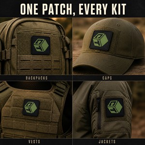Patch tactique en silicone 3D avec fixation Velcro, imperméable, flexible, carré, logo personnalisé - Product Image 3