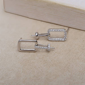 Boucles d'oreilles pendantes en argent S925 de style baroque pour femme, avec perles creuses AB de 8 à 13 mm, perles déformées, bijoux DIY, accessoires 4458 - Product Image 4