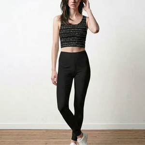 Leggings de Yoga de Cintura Alta y Largo Completo con Estampado Egipcio Digital, Spandex y Nylon, Elásticos en Cuatro Direcciones, Ecológicos y de Secado Rápido - Product Image 1
