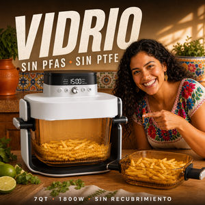 Friteuse à air chaud avec bol en verre non toxique 6-en-1 1800W 7QT 5QT 3QT sans PFAS PTFE BPA CE ETL OEM ODM Marque privée Fabricant en gros - Product Image 1