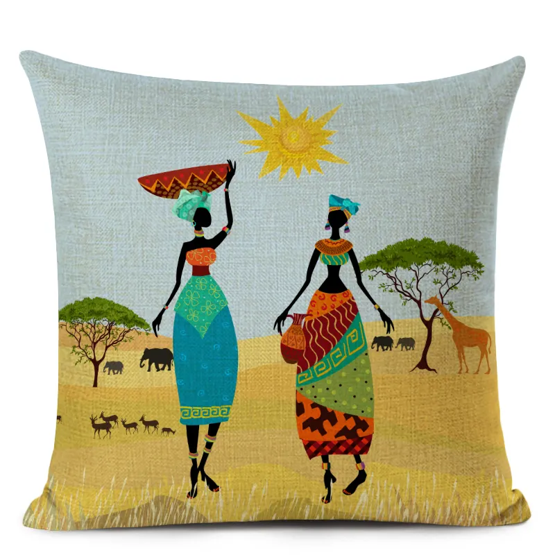 G & D afrika kadın desen kanepe ev dekorasyon minder örtüsü