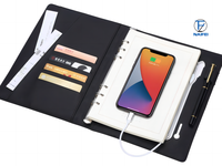 Carnet A5 le plus vendu avec batterie externe, multifonction, cadeau d'entreprise, personnalisation acceptée