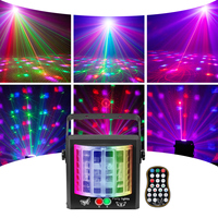 Projecteur laser stroboscopique 3-en-1 Wuzstar avec télécommande à activation sonore pour fêtes, clubs, karaoké, anniversaires et fêtes