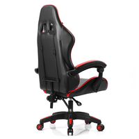 Chaise de bureau ergonomique pivotante rouge pour gaming avec support, vente en gros, offre spéciale