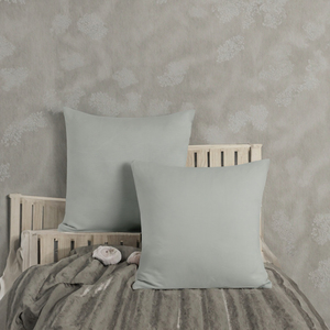 Housse de coussin carrée personnalisée, unie, pour la maison et l'hôtel, tricotée 100% coton certifié Oeko-Tex, faible MOQ, vente en gros d'usine - Product Image 3