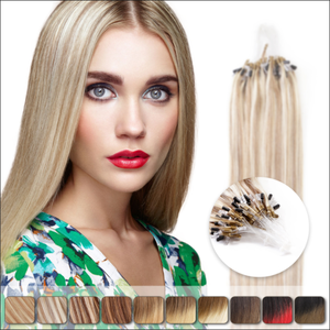 Micro Ring Hair Extensions Remy Virgin Cuticle Human Hair Fishnet <b>Tangled</b> Style 50 Strand 50g Per Pack No Glue No Heat For Salon - Product Image 2