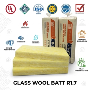 Panneau d'isolation thermique et acoustique en fibre <span class=keywords><strong>de</strong></span> <span class=keywords><strong>verre</strong></span> AS/NZS 4859.1 R1.7, <span class=keywords><strong>r</strong></span>ésistant au feu A1, pour murs, plafonds et bâtiments, <span class=keywords><strong>laine</strong></span> <span class=keywords><strong>de</strong></span> <span class=keywords><strong>verre</strong></span> en plaquettes - Product Image 1