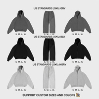 Ensemble de survêtement oversize personnalisé pour homme avec logo – Hoodie zippé et pantalon de jogging streetwear – Vente en gros