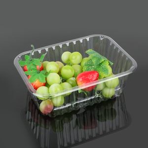 Boîte en plastique transparente <span class=keywords><strong>jetable</strong></span> sans <span class=keywords><strong>couvercle</strong></span> <span class=keywords><strong>plateau</strong></span> d'emballage de fruits et légumes frais - Product Image 3