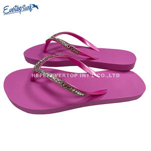 Zapatillas de playa estampadas para mujer, Chanclas de Estilo Hawaiano con diamantes - Product Image 3