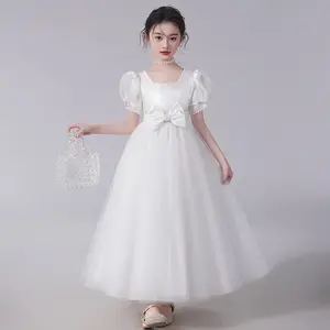 Flower Children Weeding Party Dress For Kids Girls 2 To 14 Years Old Summer Dress For Baby Girl