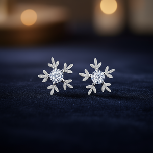 Orecchini in Oro Bianco con Diamanti Taglio Brillante Rotondo Colore D Naturali Stile Classico da Donna Gioielli Raffinati per Matrimonio - Product Image 2