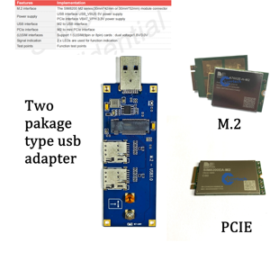 Adaptateur USB SIMCOM Original <span class=keywords><strong>SIM8200</strong></span>-M22 M.2+PCIE vers USB, Solutions IoT Lurrtech, Adaptateur M.2 vers USB, Équipements Sans Fil - Product Image 2
