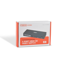 FJGEAR FJ-4K301i 3x1 commutateur HDMI avec télécommande, 3-en-1-Out prend en charge 4K 60Hz Ultra HD, Iron Shell Design PS5 Fire TV ordinateur portable