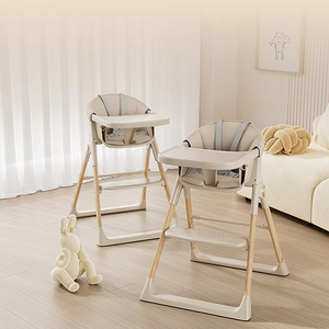 <span class=keywords><strong>Silla</strong></span> de comedor de bebé ajustable 3 en 1 de lujo para niños con diseño plegable y <span class=keywords><strong>ruedas</strong></span> giratorias opcionales - Product Image 2