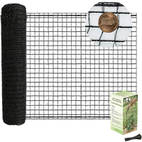 Clôture de jardin en plastique, clôture temporaire, barrière pour animaux, chien, cerf, poulet, volaille, lapin, noir 5 x 65 pieds