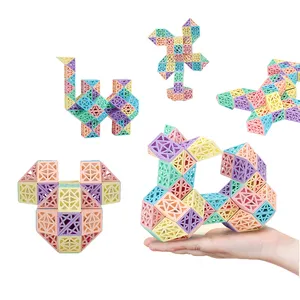 MOYU Macaron 24/36/48/60/72 section Hollow Folding Magic Ruler Snake Cube Educational Toys