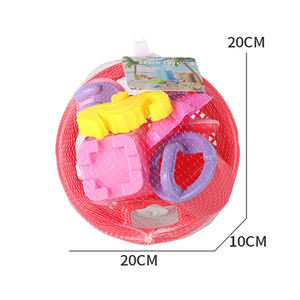 Commercio all'ingrosso acqua di sabbia di estate giocattoli di plastica castello secchio di mare conchiglia secchio con pala bambini 7 pezzi Set spiaggia giocattoli - Product Image 4