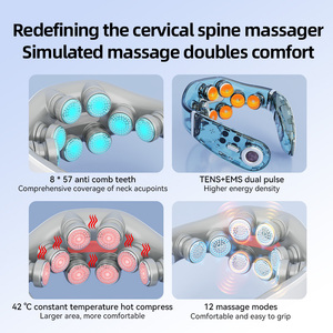 2025 Hot <span class=keywords><strong>Sale</strong></span> Intelligente 8D-Nackenheizung <span class=keywords><strong>TENS</strong></span> Blue Cervi cal Massage Drahtloses elektrisches Nacken massage gerät - Product Image 5