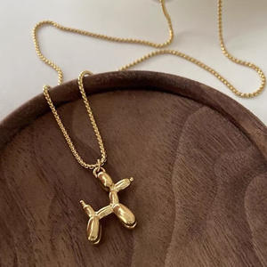 Groothandel mode-sieraden 18K ballonhond hanger voor ketting roestvrij staal lieflijke hond kettingen voor vrouwen boetiek sieraden - Product Image 5