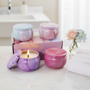 <span class=keywords><strong>Set</strong></span> Lilin Aromaterapi Soy Wax Modern 2.2oz & 4.4oz Perlengkapan DIY dengan Berbagai Aroma <span class=keywords><strong>Set</strong></span> Hadiah Hari Valentine Kaleng Logam - Product Image 2