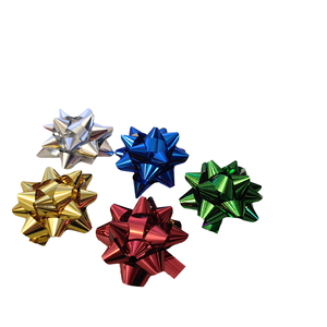 Custom Star Bow Gift Ribbons Metallic Foil <b>5</b> Colors Eco-Friendly Durable 120cm Birthday Christmas Decorations Woven - Product Image 4