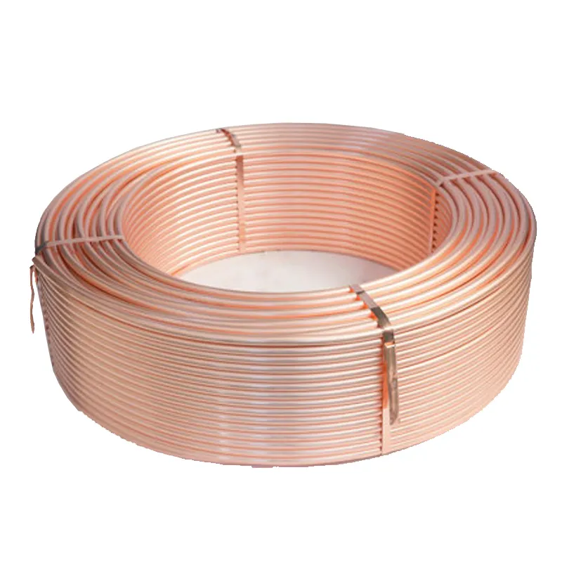 Top Popular ASTM B280 Seamless Pure Copper Pipe Coil In Roll Brass Tube C12200/C11000 Copper Coils Copper Pipe