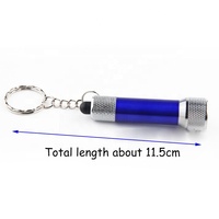 QXMOVING Lampe torche LED miniature en aluminium 5 LED, porte-clés personnalisé avec logo, petite lampe de poche LED pour cadeau promotionnel