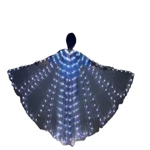 Alas luminosas LED para disfraz de danza del vientre, capa luminosa de mariposa, accesorios fluorescentes