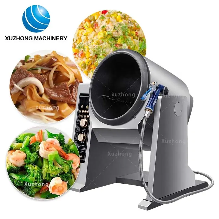 Commercial 5kw Electric Food Stir Fry Machine Restaurant Fried Rice Robot Cooker Intelligence Automatic Stir Fry Cooking Machine