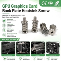 Vis à ressort de précision nickelées pour montage de dissipateur thermique de processeur sur châssis PC, vis combinées captives
